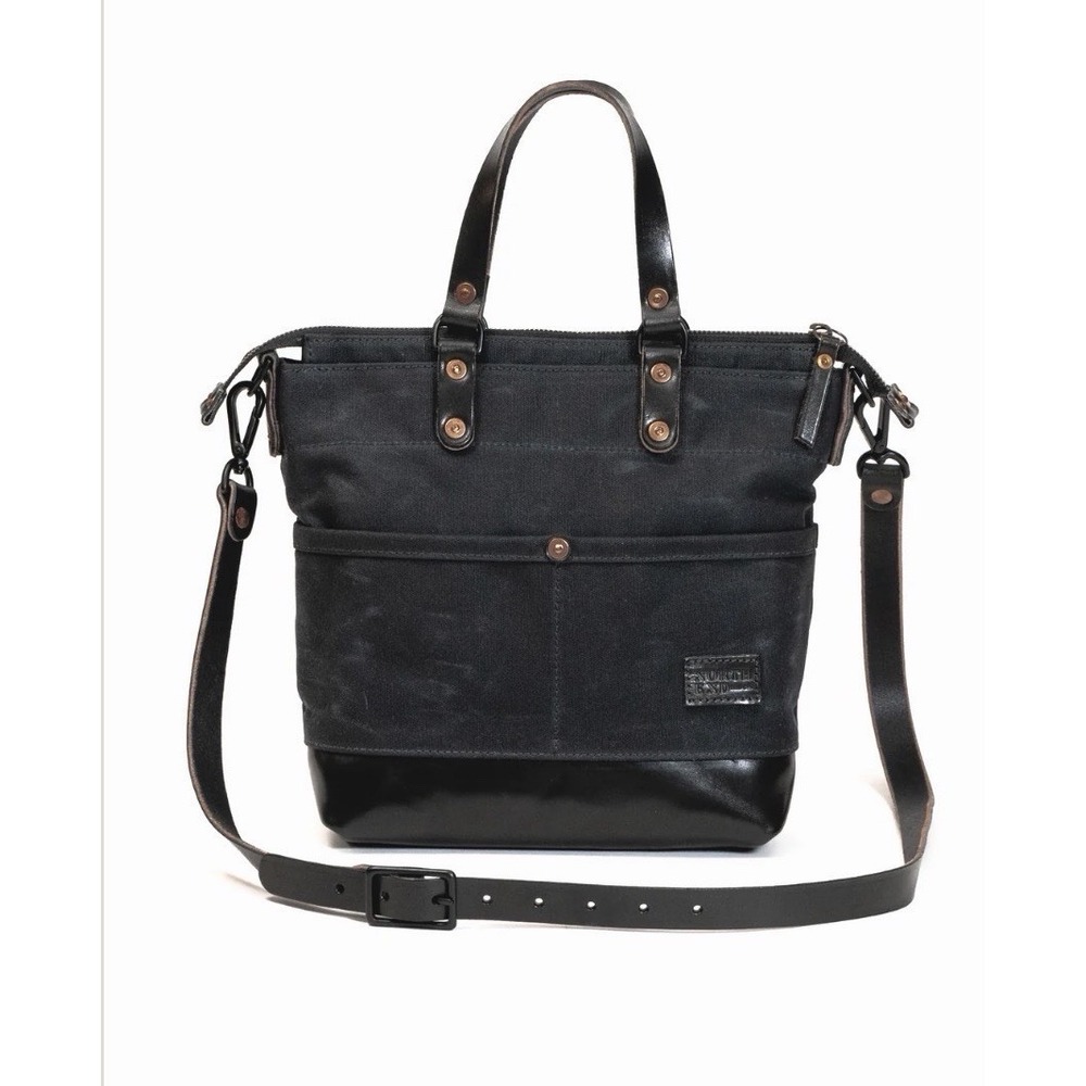 North End Bag Co Black Leona Cross Body Leather Bag Purse Hand Crafted